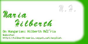 maria hilberth business card